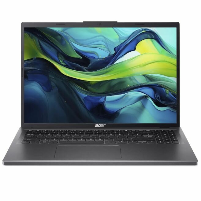 16" Ноутбук Acer Aspire 16 A16-51GM-57T5 (NX. KXUCD.001) черный - 1920x1200, IPS, Intel Core 5 120U, ядра: 10 x 0,9 ГГц, 8 ГБ, SSD 512 ГБ, NVIDIA GeForce RTX 2050 (4 Гб), W10Pro
