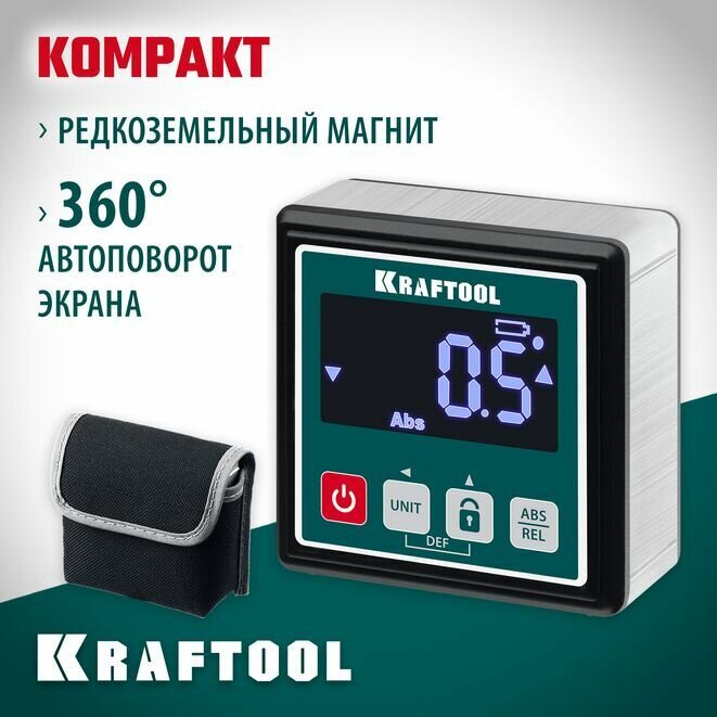 Электронный уровень-уклономер KRAFTOOL kompakt 4x90 34687