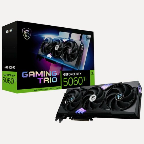 Изображение товара Видеокарта MSI GeForce RTX 5060 Ti GAMING TRIO OC (RTX 5060 Ti 16G GAMING TRIO OC), Retail