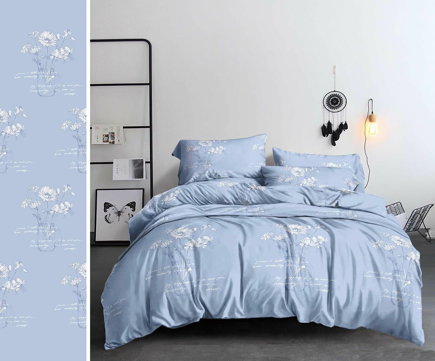 Постельное бельё полисатин 2 спальное - М - 80 - Югацу с наволочками 50х70