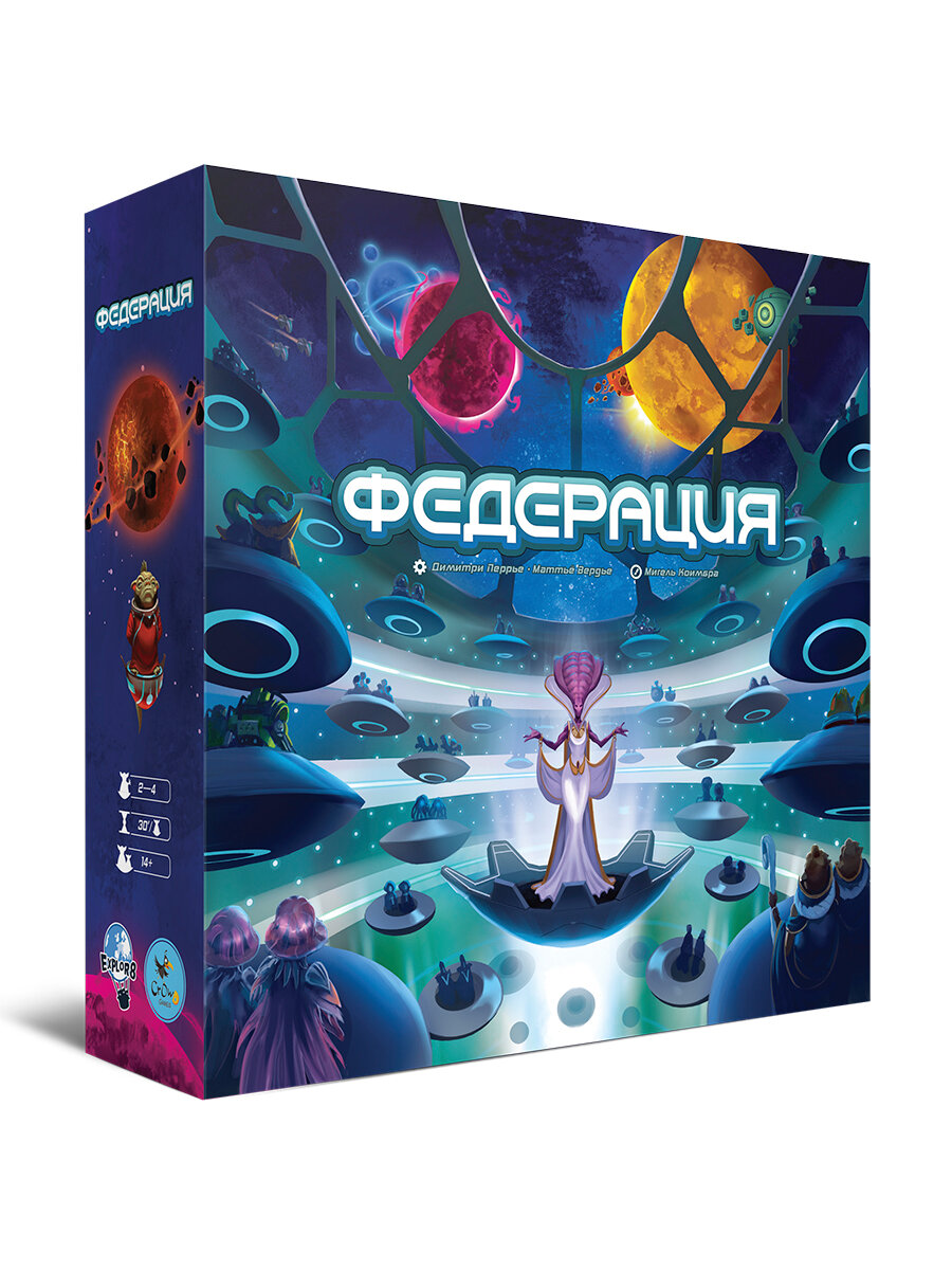 Настольная игра Crowd Games Федерация. Делюкс-издание (космическая стратегия, от 2 до 4 игроков)