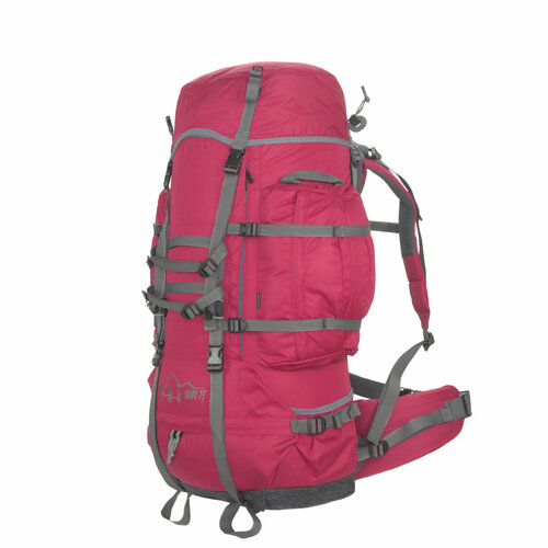 Рюкзак туристический шерп 75+6 л Малиновый Снаряжение