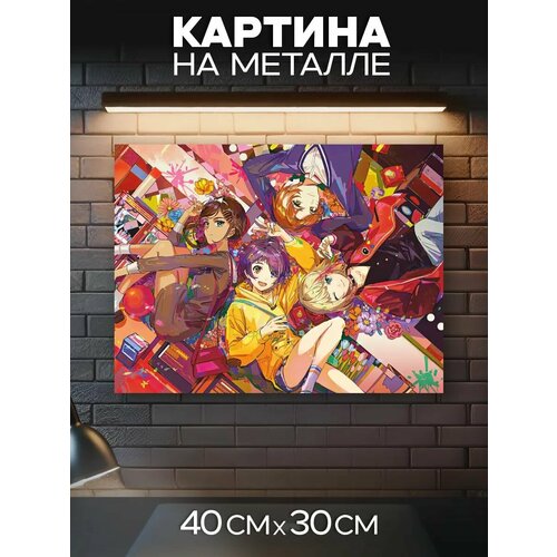 Картина на металле Wonder Egg Priority - персонажи 0 Ok.Ril Art