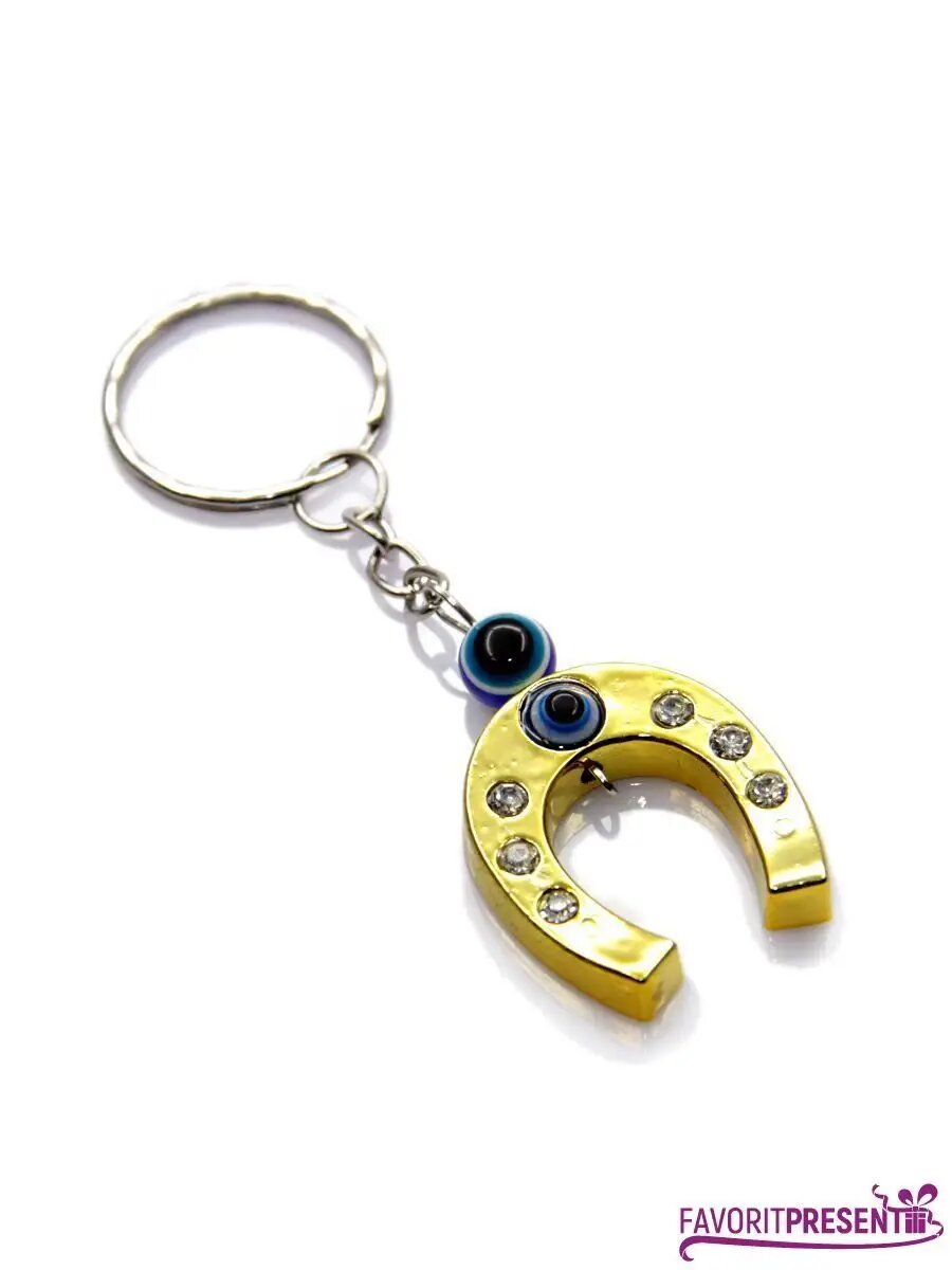 Брелок FAVORITPRESENT, серый, желтый, черный, синий, белый — фото 1