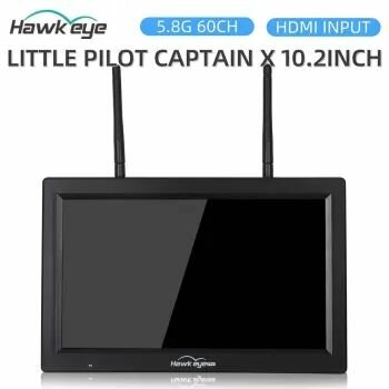 Монитор Hawkeye "Little Pilot", с видеорегистратором, 5,8 G, двойной приемник, 10.2"