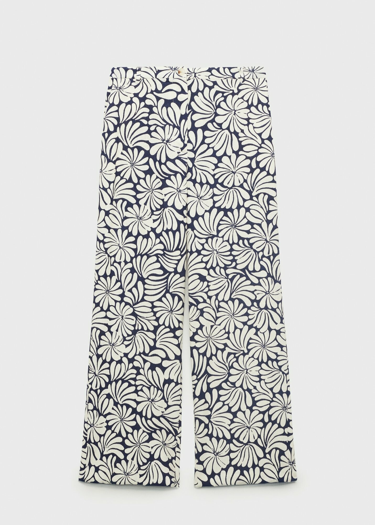 Брюки палаццо MANGO Outlet COCO, размер 22, бежевый — фото 1