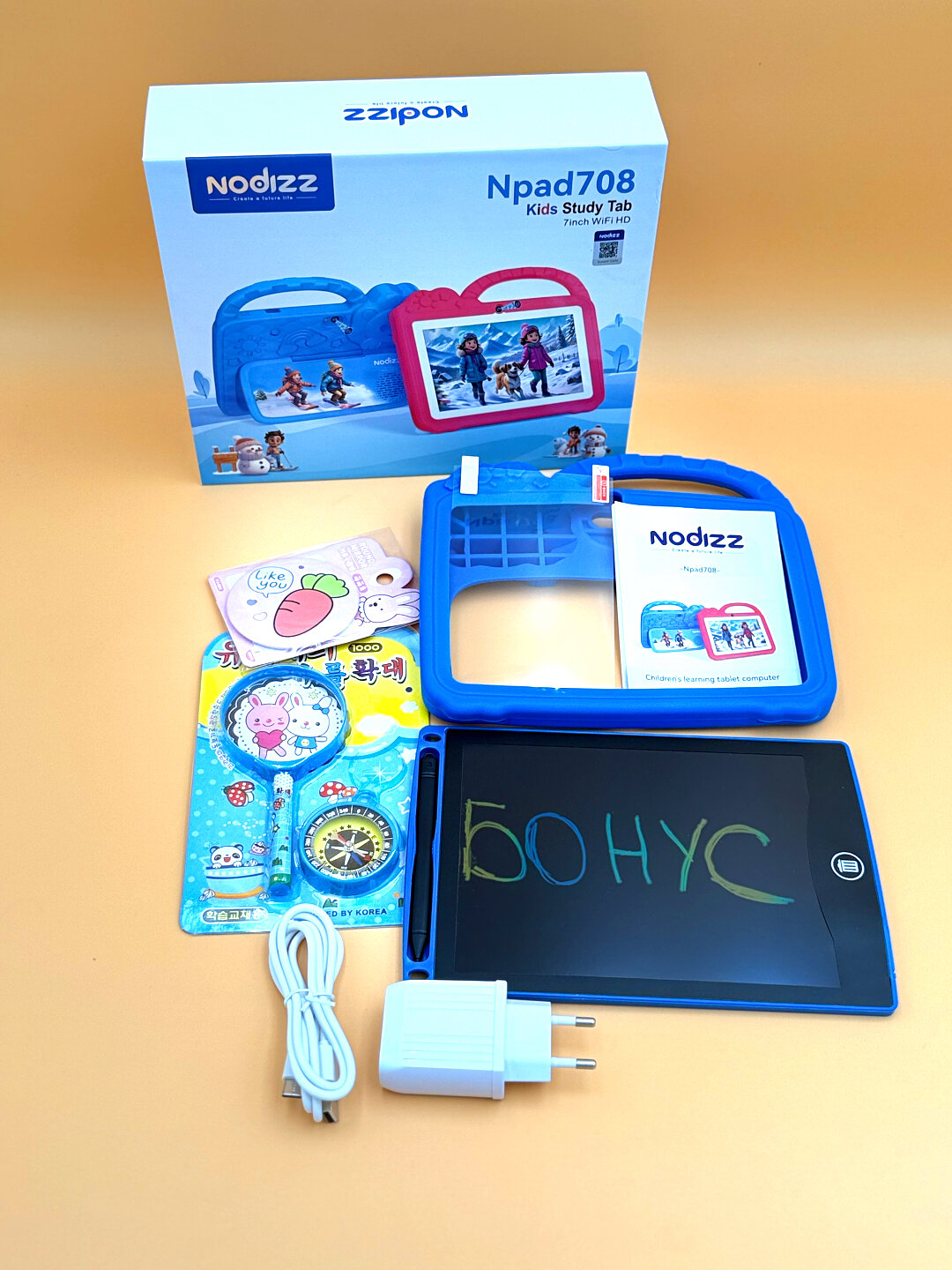 Детский планшет Nodizz Npad708 (8 ГБ ОЗУ, 512 ГБ памяти, комплект с играми и обучающими бонусами) — фото 1
