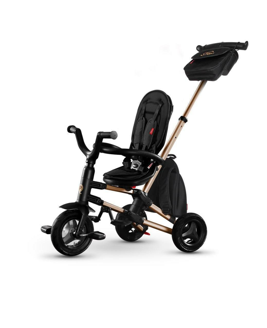 Велоколяска QPlay Nova Gold, трехколесная, страховочный обод, цвет midnight — фото 1