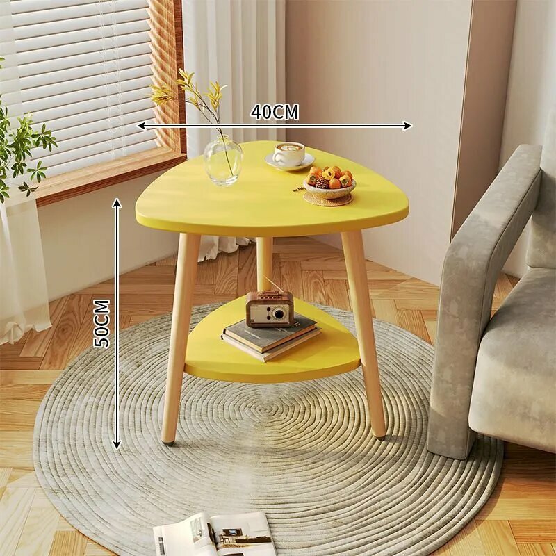 Журнальный стол Sunny Minimal минимализм желтый МДФ 40x40 см