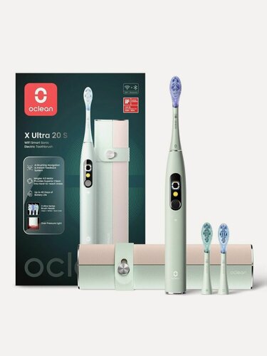 Изображение товара Электрическая звуковая зубная щетка Oclean X Ultra 20 Set, зеленый