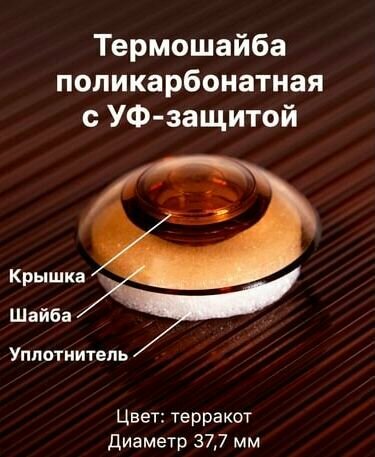 Термошайба поликарбонатная универсальная терракотовый Novattro 50 штук