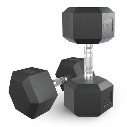 Гантель гексагональная UNIX Fit обрезиненная 7,5 кг, 2 шт.