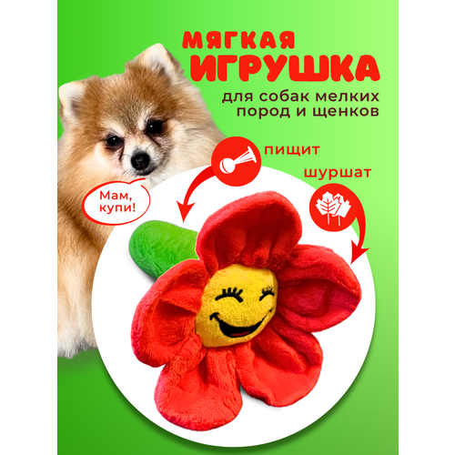 Игрушка для собак маленьких и щенков средних пород Homegiraffe, мягкая