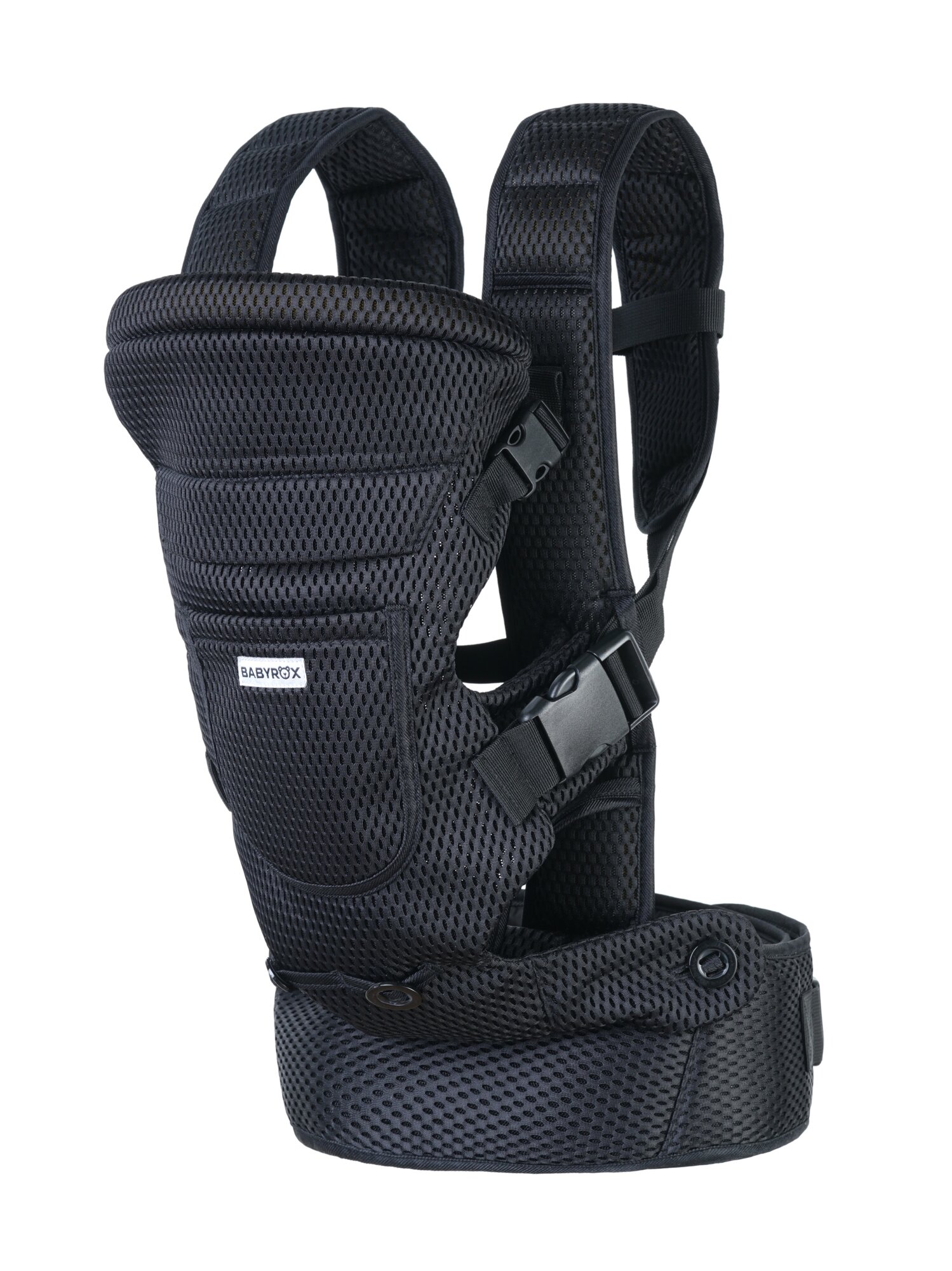 Изображение Эргорюкзак для новорожденных кенгуру слинг переноска BABYROX Comfort 3D Mesh черный