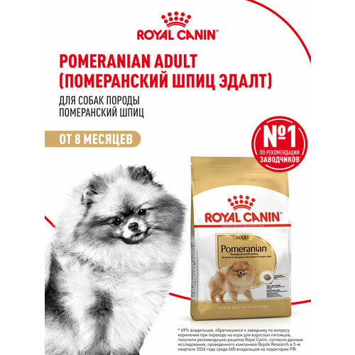 Сухой корм Royal Canin Pomeranian Adult (Померанский Шпиц Эдалт) для взрослых собак породы Померанский шпиц от 8 месяцев до 12 лет, 1.5 кг