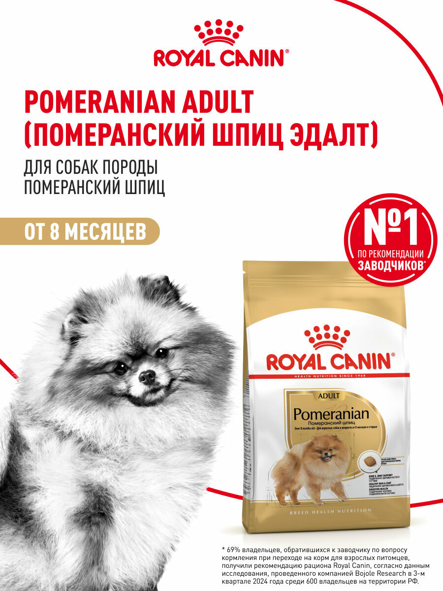 Сухой корм для собак Royal Canin Adult для породы померанский шпиц, 0,5 кг