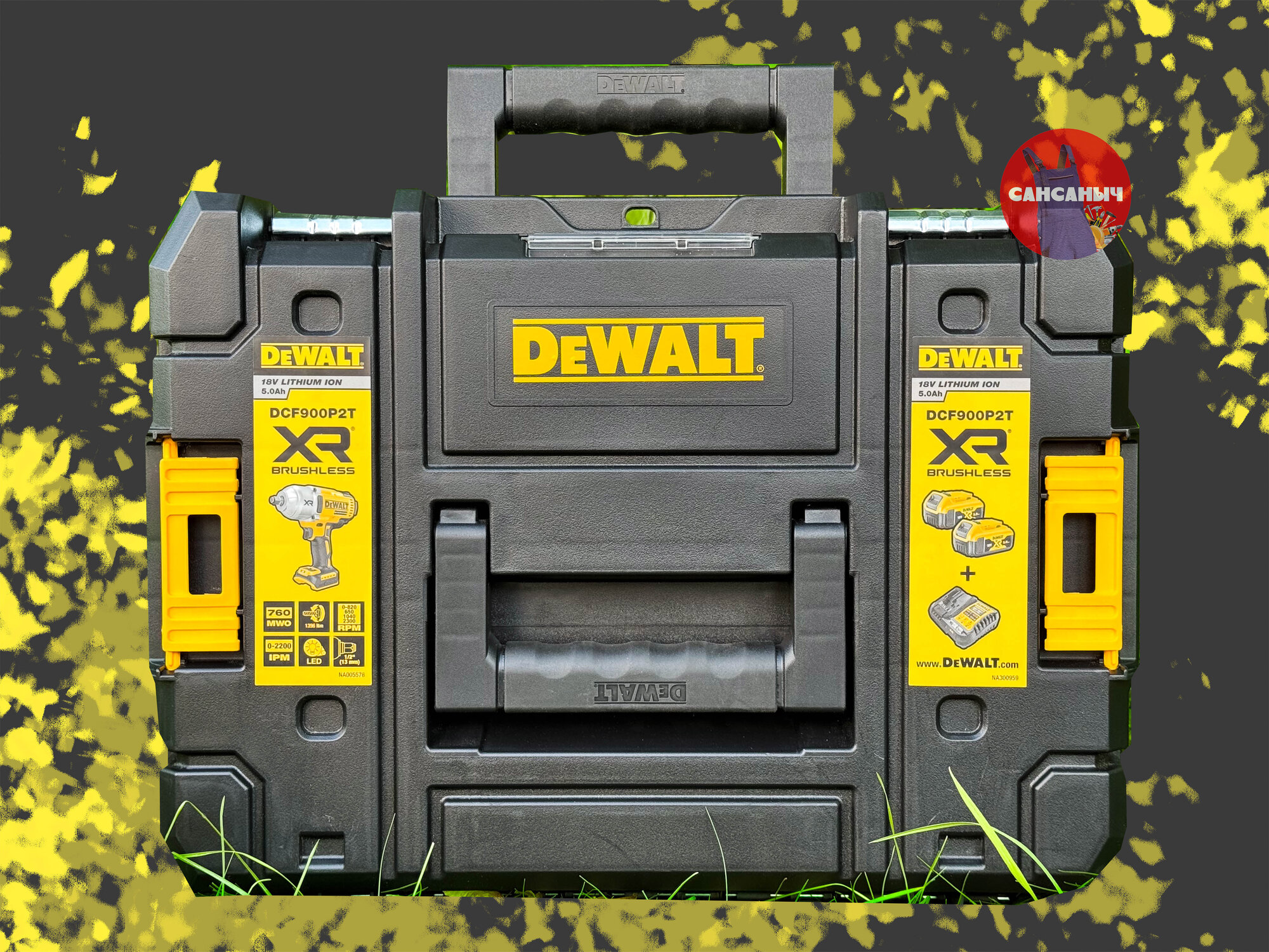 Аккумуляторный импульсивный гайковерт DeWALT DCF900P2T 18В c 2 акб, ЗУ, кейс