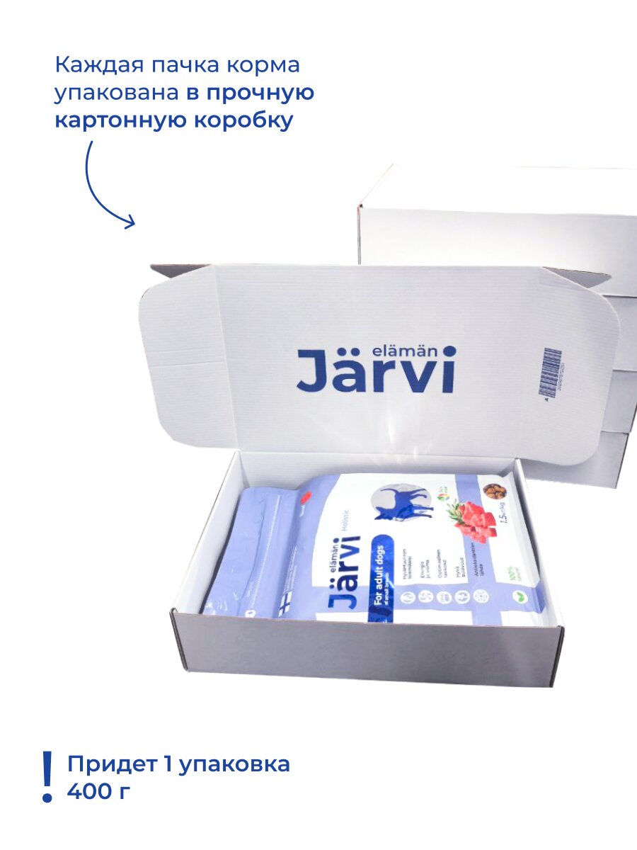 Сухой корм Jarvi полнорационный для щенков мелких пород, Ягненок 400 г — фото 1