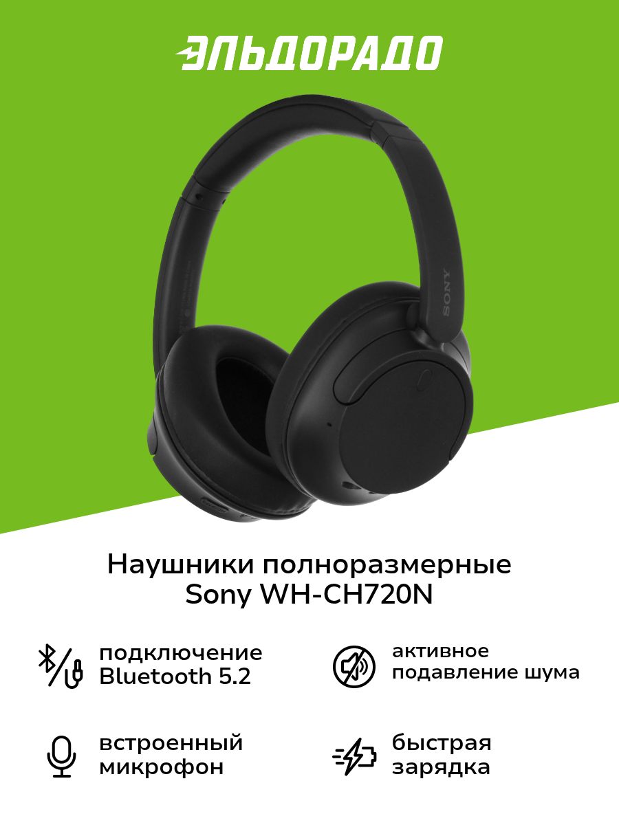 Наушники полноразмерные Bluetooth Sony WH-CH720N