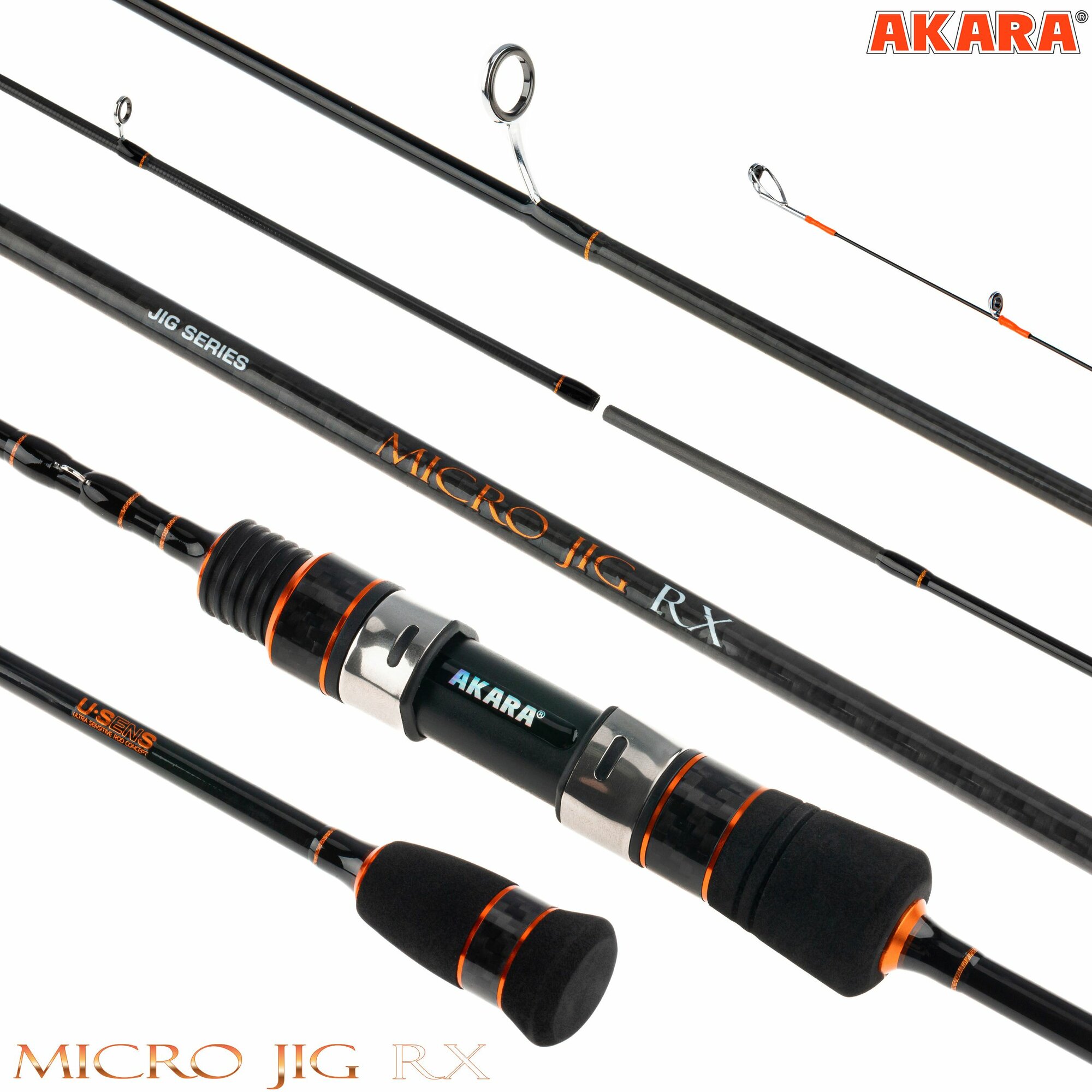 Спиннинг штекерный Akara Micro Jig UL (0,5-4 g) 2,10м