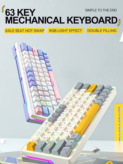 Zifriend игровая клавиатура механическая проводная ZA63 /игровая механическая