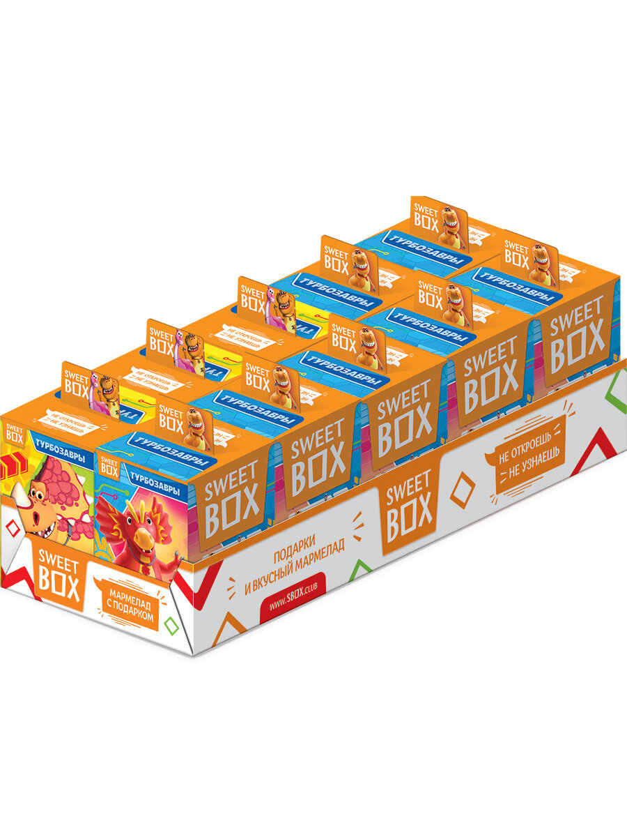 Sweet Box Конфитрейд Турбозавры 2 Свитбокс 3Д игрушка с мармеладом, 10шт