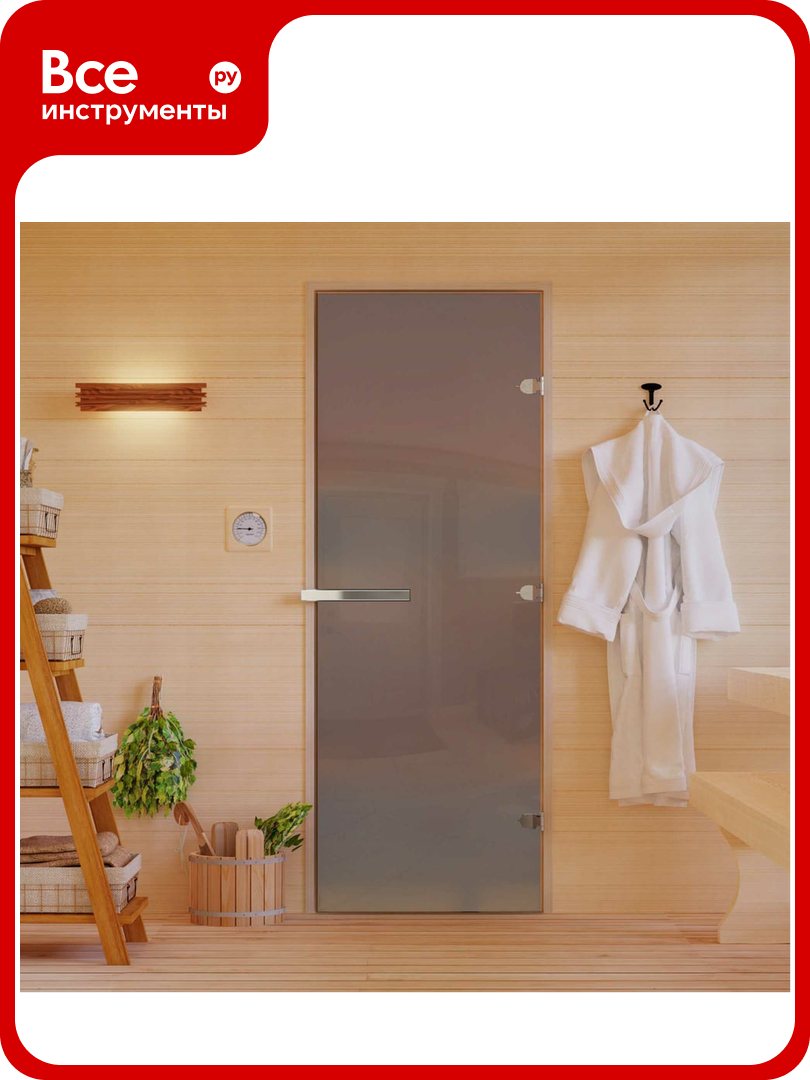 Дверь для бани DoorWood Бронза матовая  2000х700 мм УТ 00011513