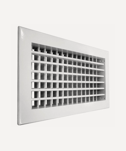 Изображение товара Вентиляционная решётка Shuft 2WA, двухрядная, белая, алюминиевый профиль, 40x20 см
