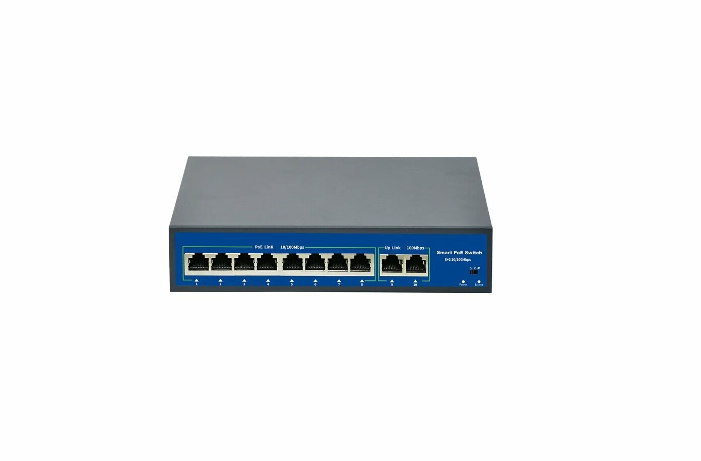 Коммутатор CARCAM POE-0820S, 8 портов, 120 Вт, 2 (RJ45), До 250 м