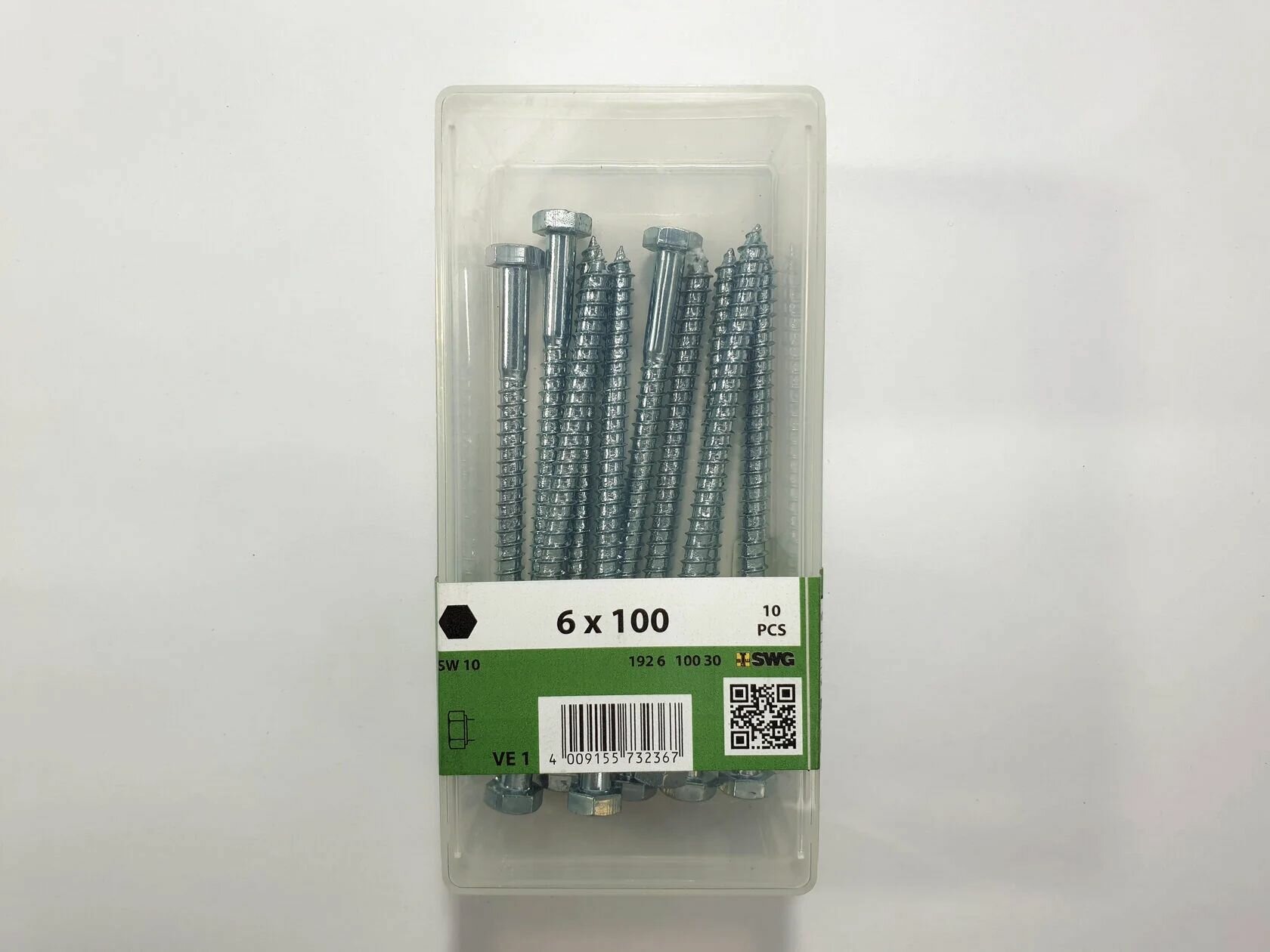 Шуруп по дереву DIN 571 6x100 (2 упк*10 pcs) SWG Германия