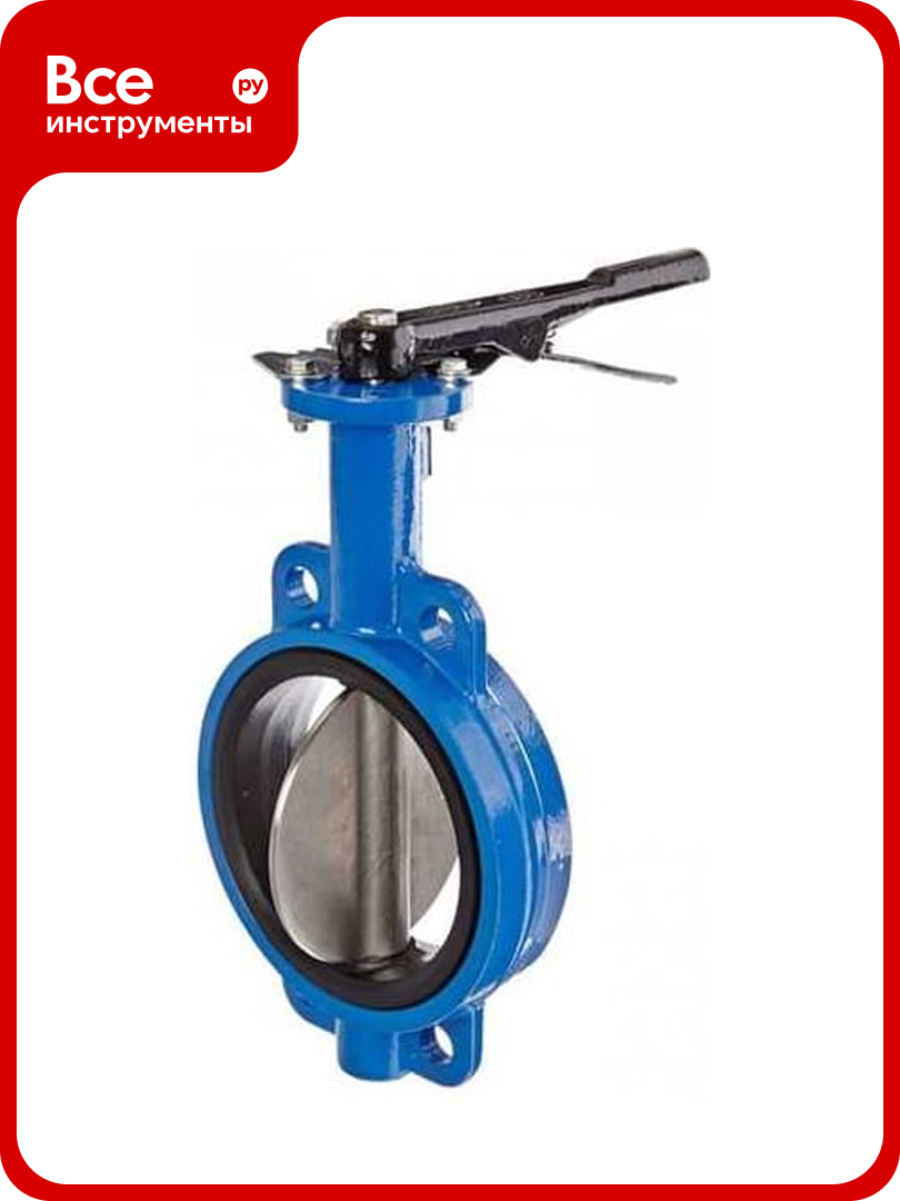 Затвор дисковый поворотный металлсервис чугун ду50 ру16 межфланцевый с рукояткой диск чугун манжета epdm 1218426