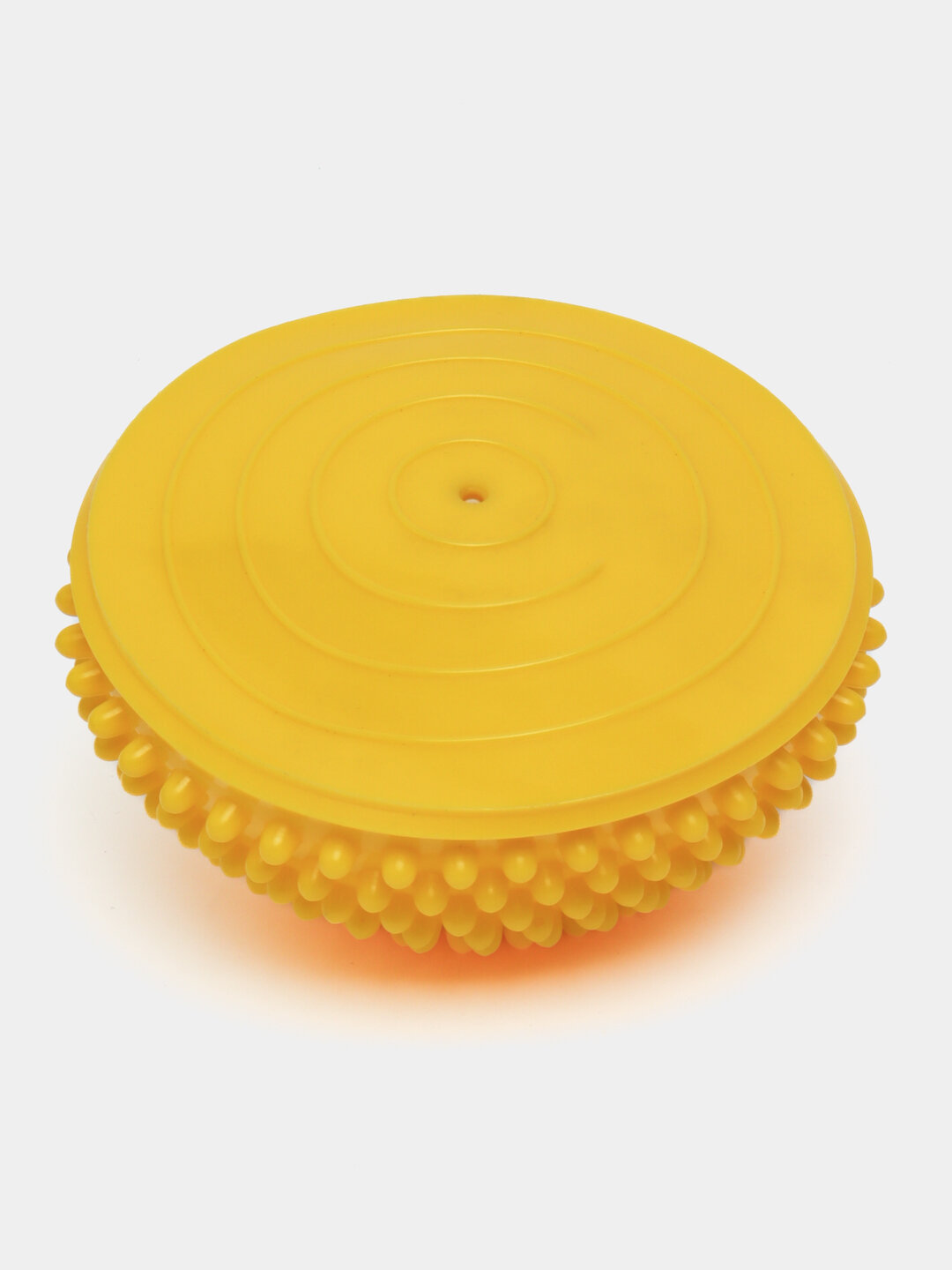 Балансировочная подушка степпер, с шипами, диаметр 16см, желтая — фото 1