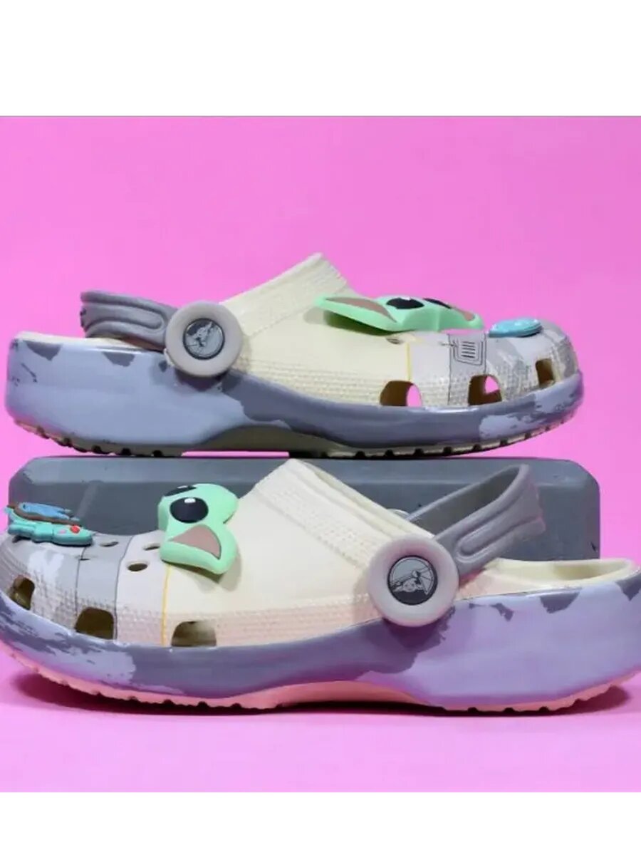 Сабо Crocs Star Wars, размер 36-37, серый/бежевый — фото 1