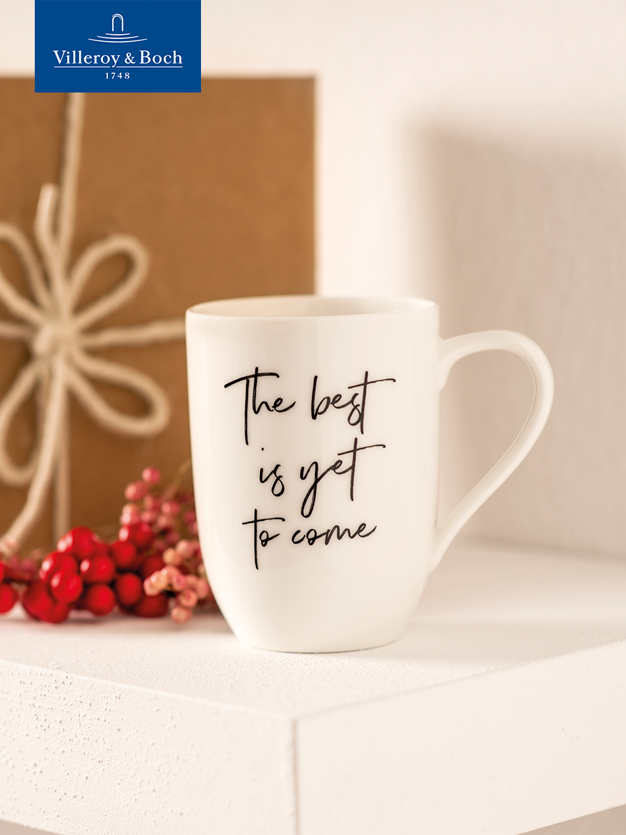 Кружка для чая и кофе 340 мл, The best is yet to come/Лучшее еще впереди, Statement, Villeroy & Boch, Премиум-Фарфор