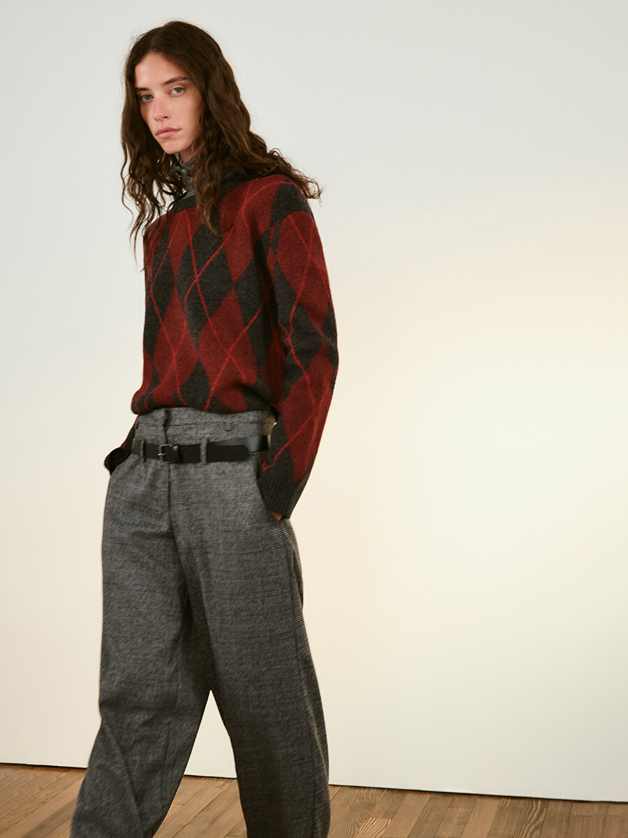 Джемпер Befree Woman Mix&Match, размер S, красный принт — фото 1