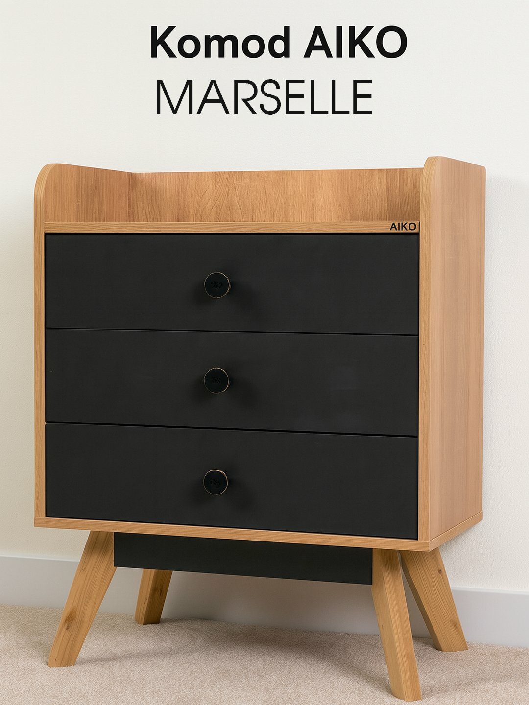 Комод с ящиками AIKO Marselle, для одежды, спальни и хранения вещей, 68*40*87 см