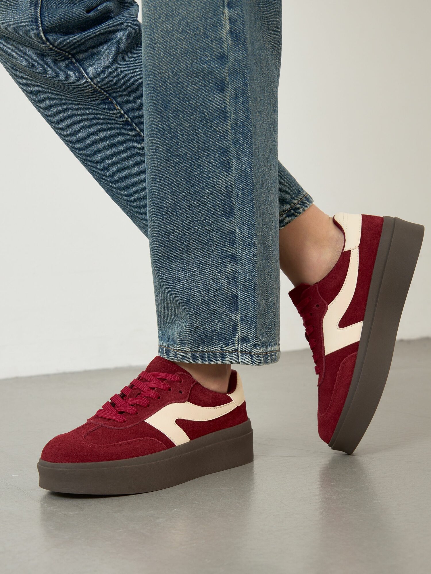 Кеды Thomas Munz, полнота 7, размер 38, красный/белый — фото 1