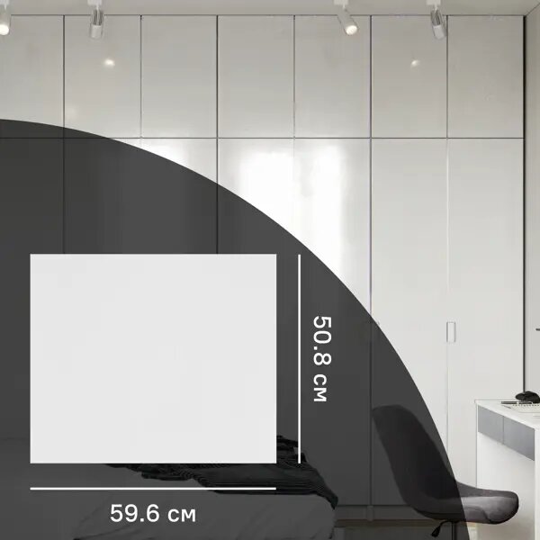 Дверь для шкафа Лион 59.6x50.8x1.6 см ЛДСП цвет белый лак