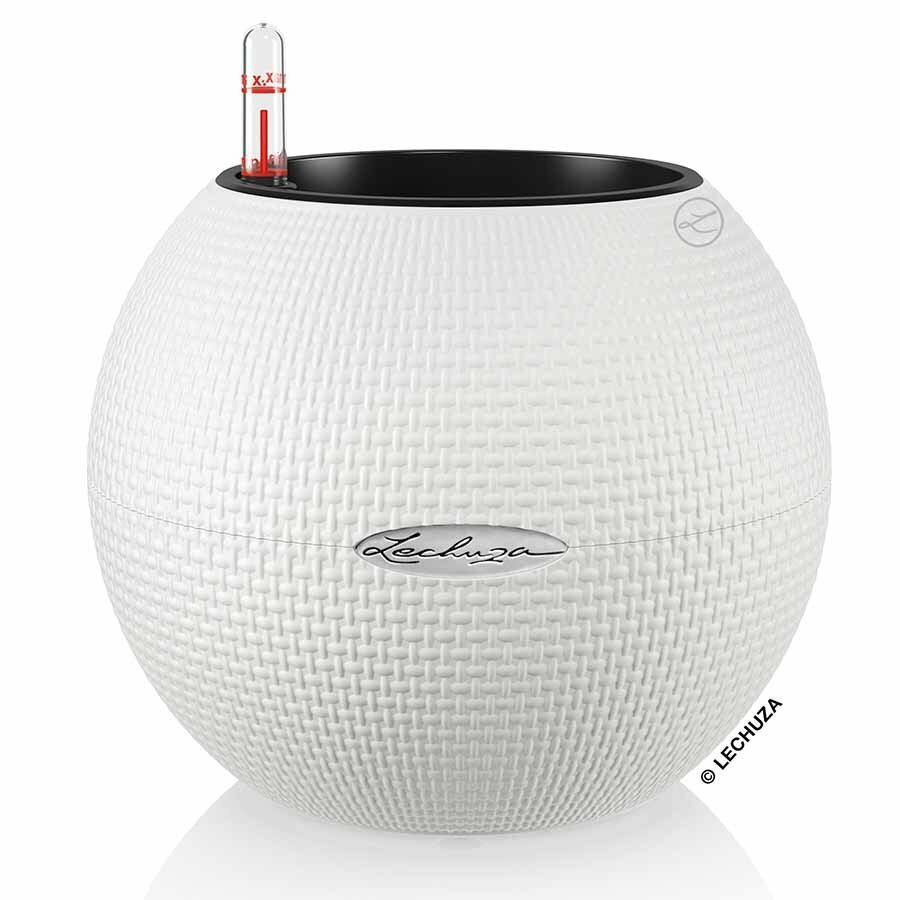 Кашпо Lechuza с автополивом Puro Color D20xH16 белый  матовый  Горшок для цветов Лечуза 1 2 л