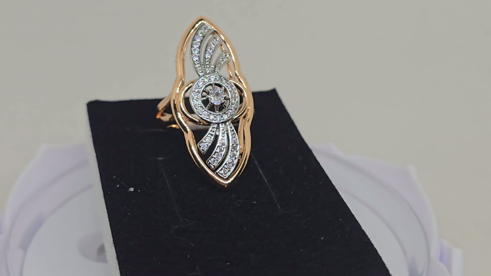 Кольцо-кулон, фианит, размер 21, серебряный — фото 1