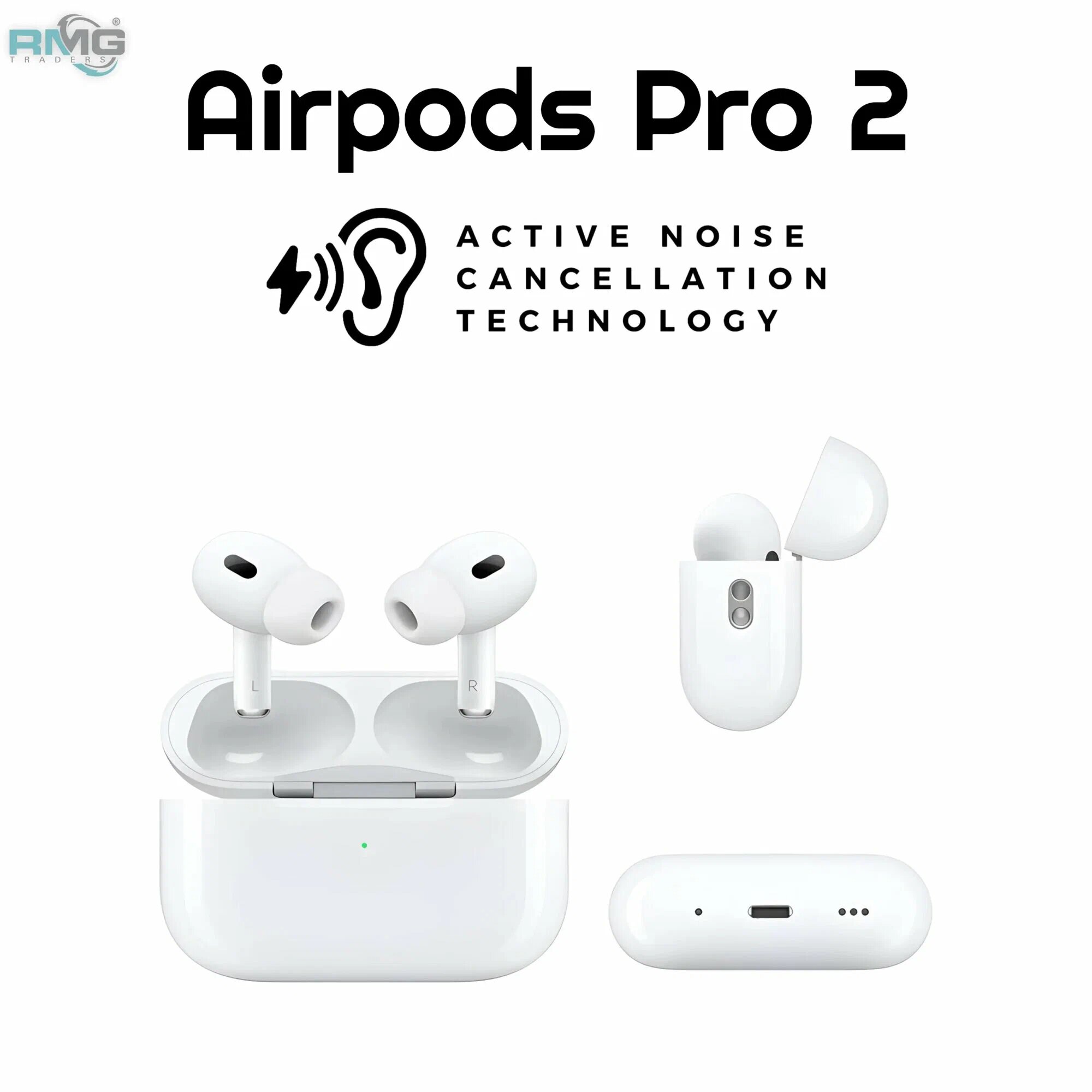Наушники Apple AirPods Pro 2, беспроводные, с шумоподавлением