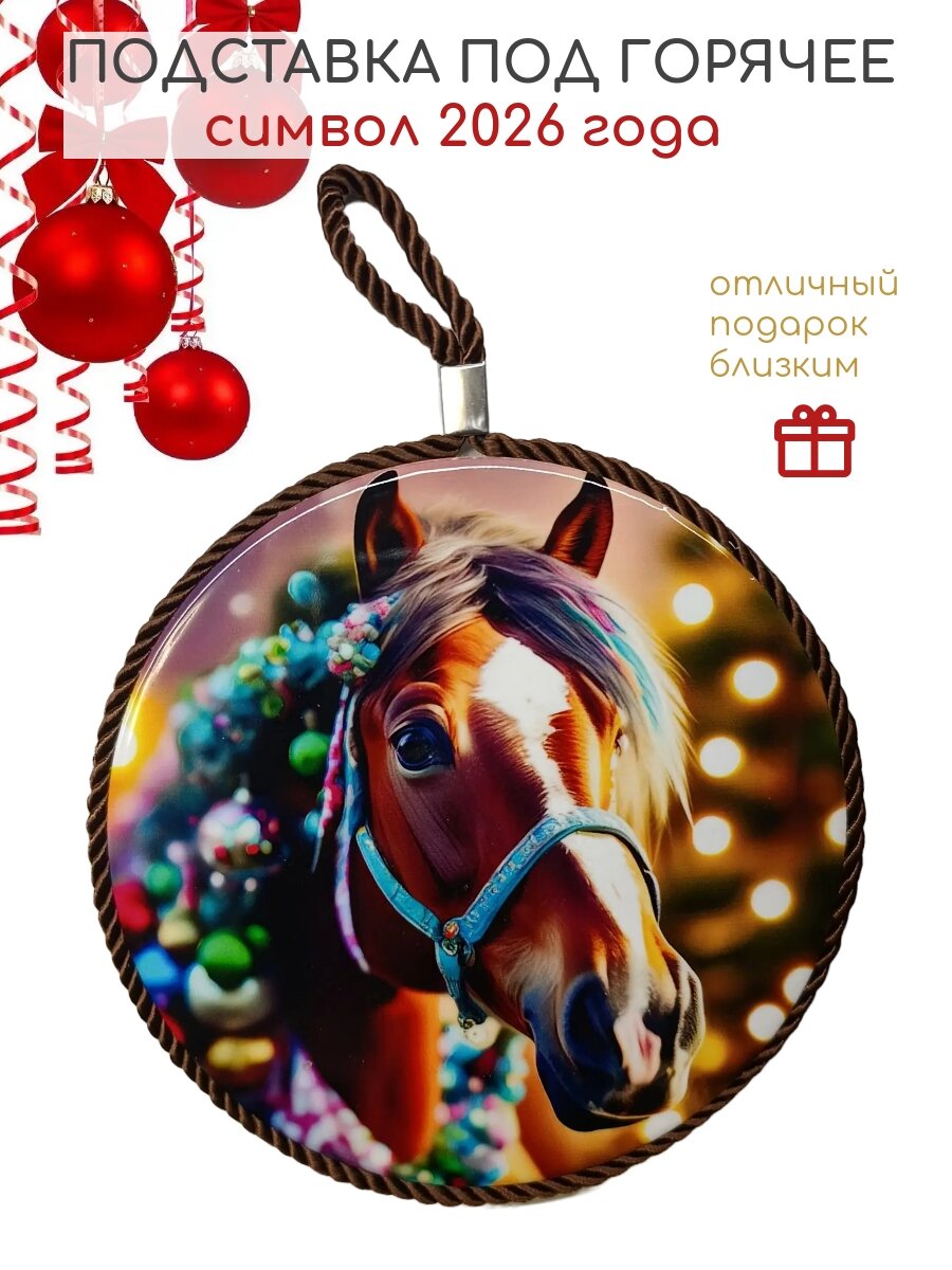 Подставка под горячее новогодний сувенир символ года 2026 керамика