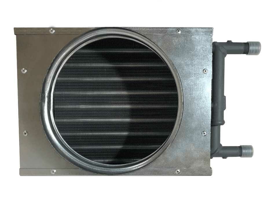 Waer Круглый канальный водяной воздухонагреватель для подогрева воздуха DRW 200/2