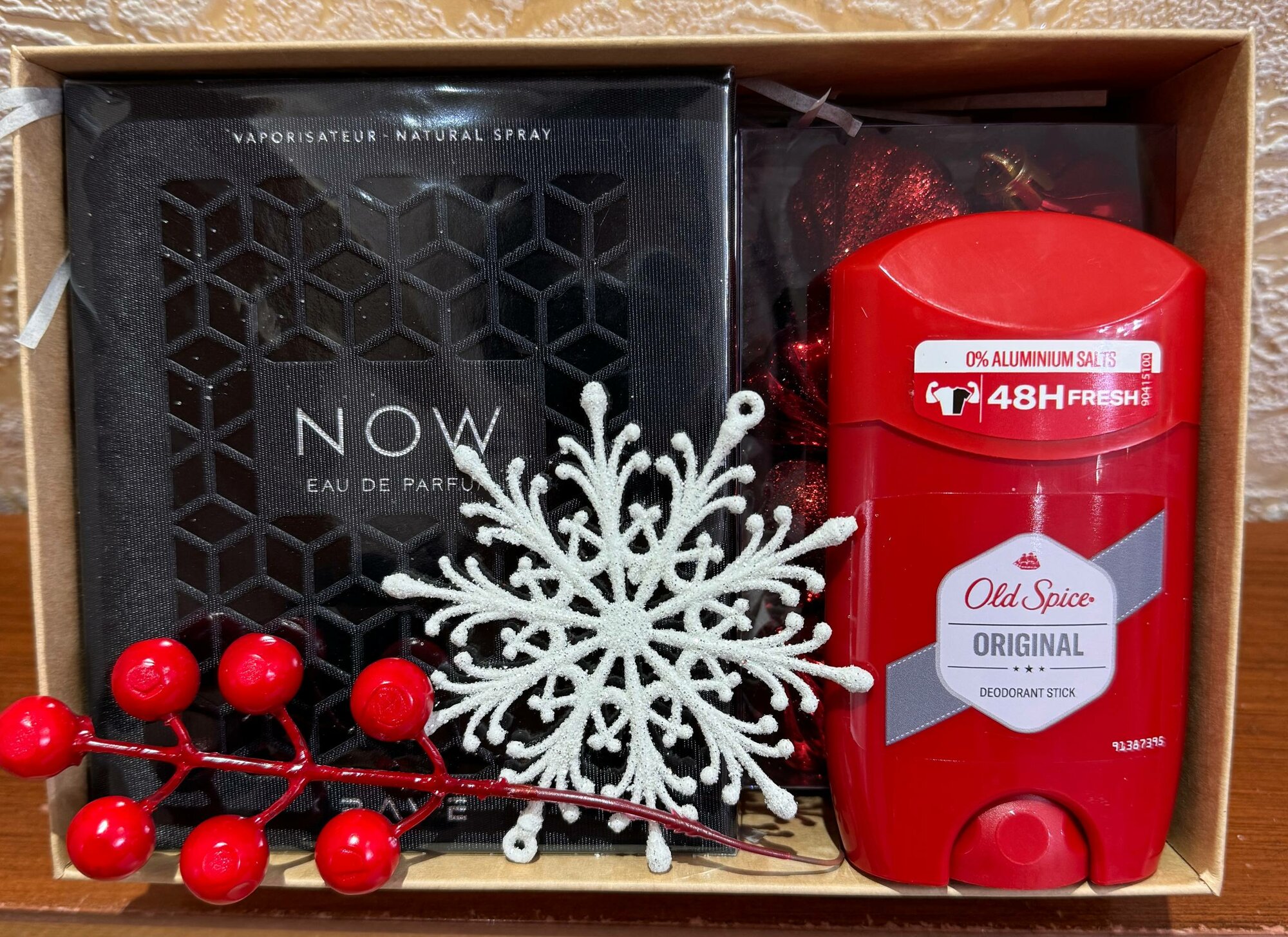 Новогодний Набор 2в1 Дезодорант Old Spice, парфюмерная вода "NOW" мужской, в подарочной упаковке