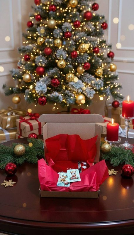 Свитер  Свитер оверсайз с новогодним принтом, размер 42-48, , красный верх — фото 1