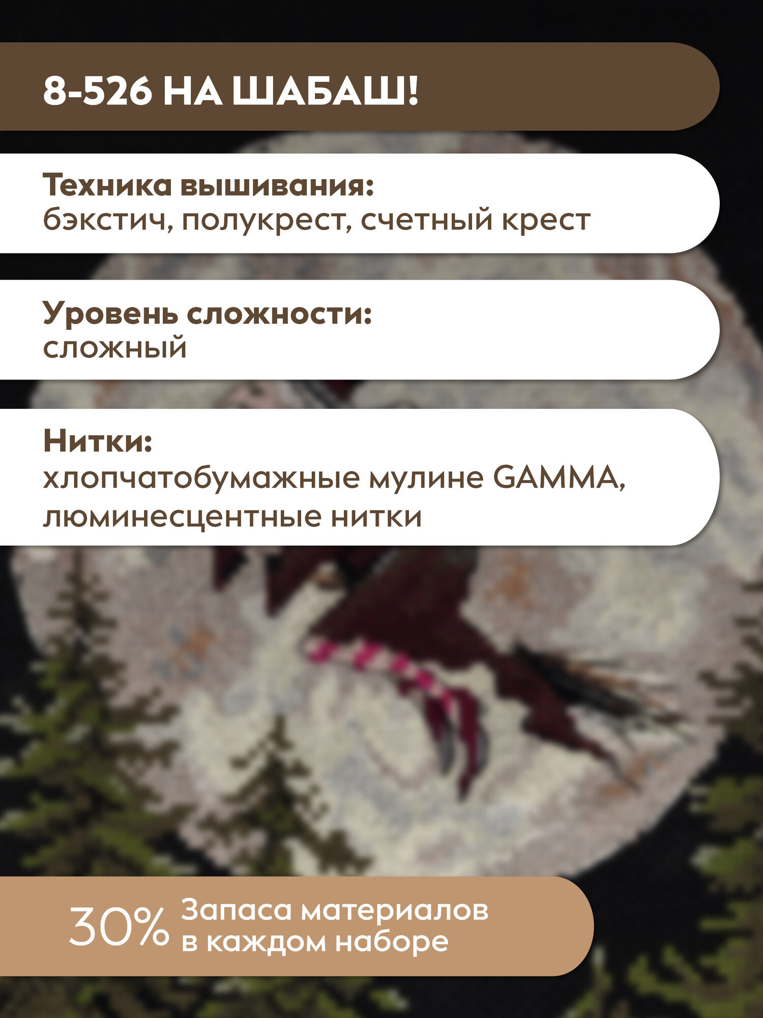 Набор для вышивания Klart 8-526 "На шабаш!" 20 х 20 см — фото 1