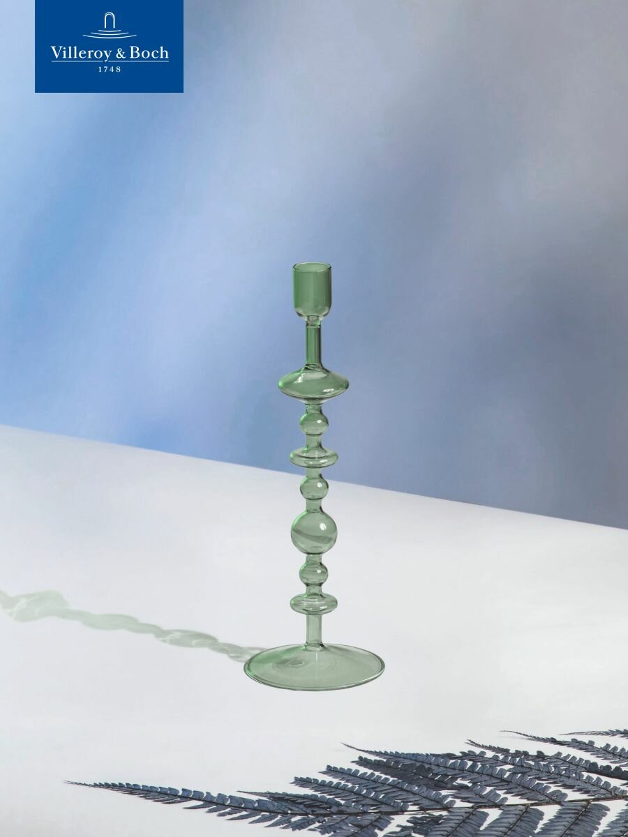 Подсвечник 27 см, Like Home sage, Villeroy & Boch, Боросиликатное стекло