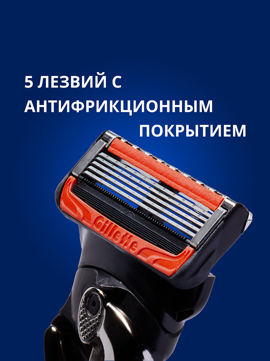 Для Мужской Бритвы Fusion ProGlide Power, с 5 лезвиями,  с точным тримммером для труднодоступных мест, для гладкого бритья, 6 шт. — фото 1