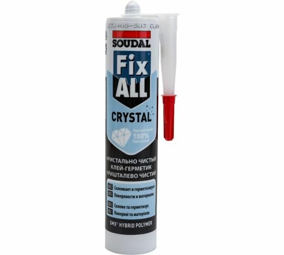 Клей-герметик универсальный Soudal Fix All Crystal прозрачный 290 мл.