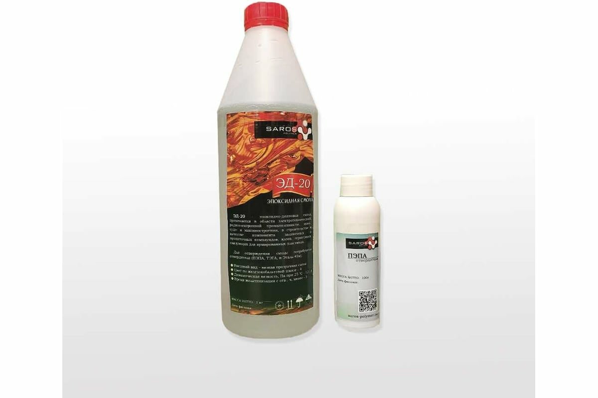Saros Polymer Эпоксидная смола ЭД20 1000 г  пэпа 100 г 001009